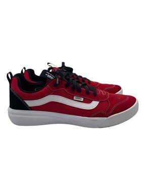Vans Men's Filmore Red/Black Leather Tipped Canvas Mix Tennis Shoes - Size 12